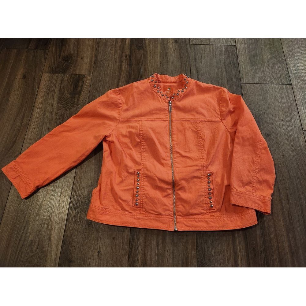 Hearts of Palm‎ Coral With Silver Accents Jacket